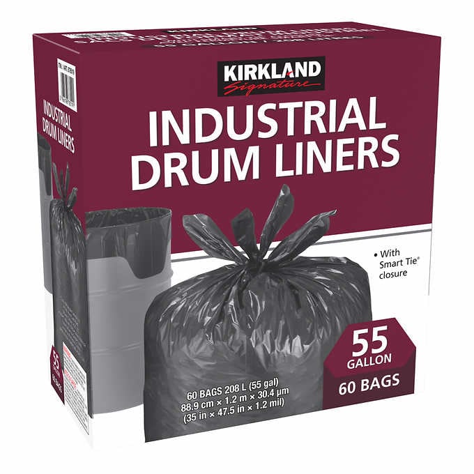Kirkland Industrial Drum Liners, 60-pack