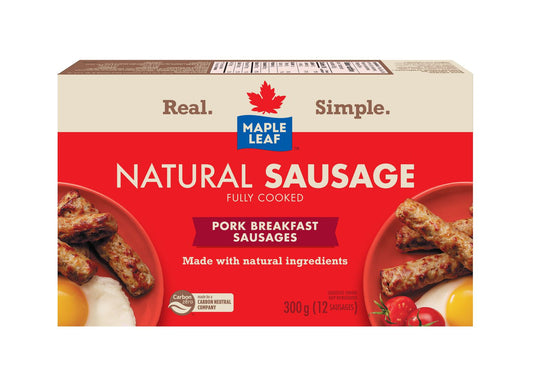 Maple Leaf Pork Breakfast Sausage (300g/12sausages)