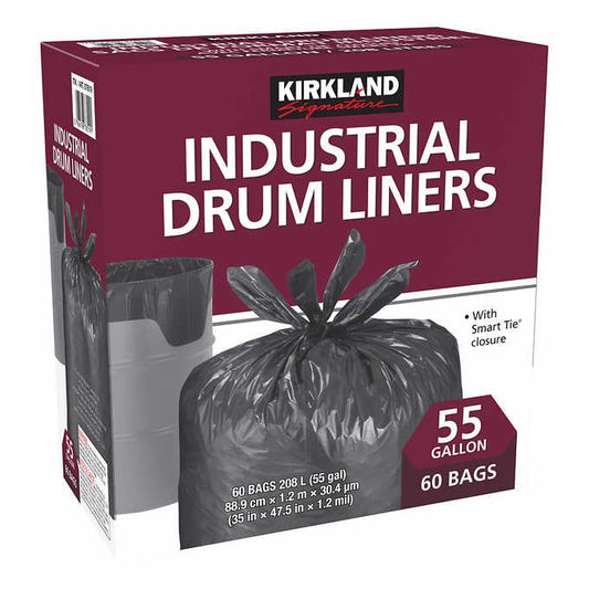 Kirkland Industrial Drum Liners, 60-pack