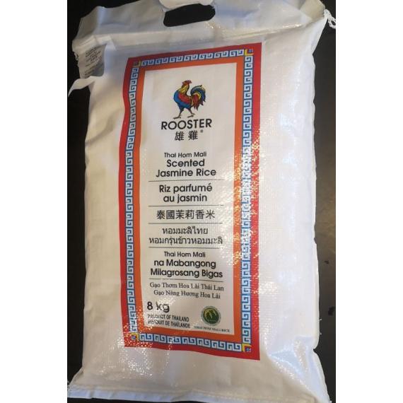 Rooster Jasmine Rice, 8 kg