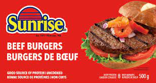 Sunrise beef burger