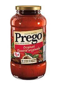 Prego pasta sauce